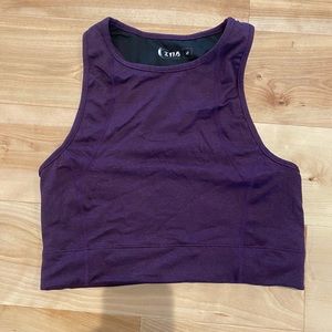 ZYIA plum knit halter crop